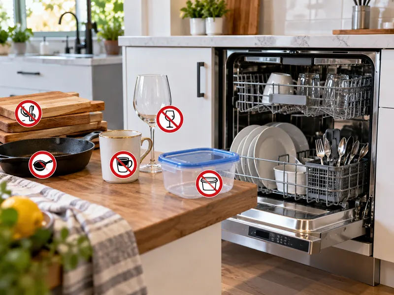 Cleaning supplies beside household surfaces, illustrating common cleaning mistakes that can cause damage.